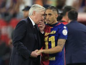 伤兵满营阿斯：拉菲尼亚确定无缘国家德比，可能再缺阵1个月