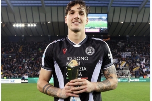 打进制胜球！扎尼奥洛当选乌迪内斯vs亚特兰大全场比赛最佳球员