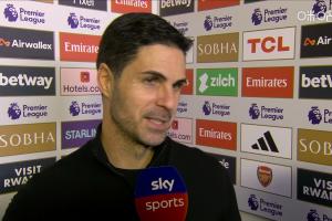 阿尔特塔：考虑到赛程我为球员感到骄傲，梅里诺是现象级的