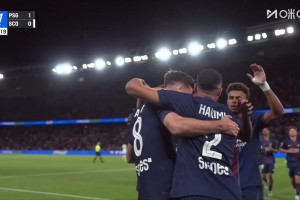 【集锦】法甲-法比安制胜登贝莱失点杜埃造威胁 巴黎1-0昂热