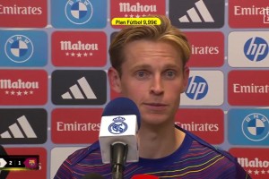 德容赛后：当终场哨声响起时，我看到皇马球员们朝着我们球员跑去